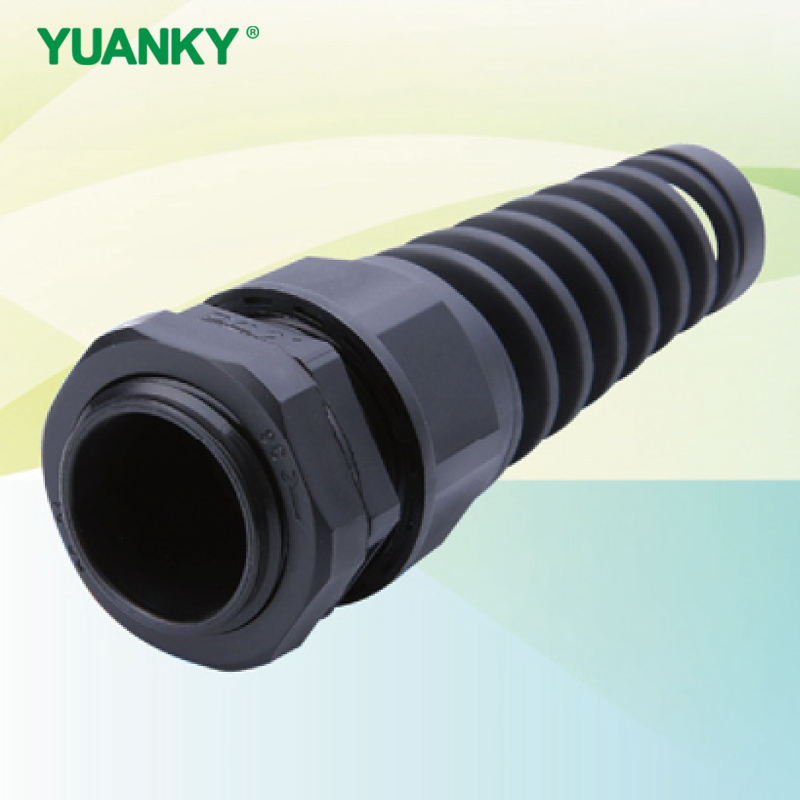 YUANKY Spiral Cable Gland Black Gray Nylon PA