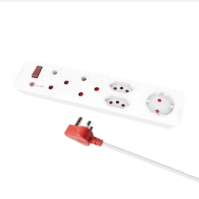 YUANKY Household South Africa Socket & Plug HW-SAS2N23U+C Plastic SA Type Surge Protection Multiplugs with USB Ports