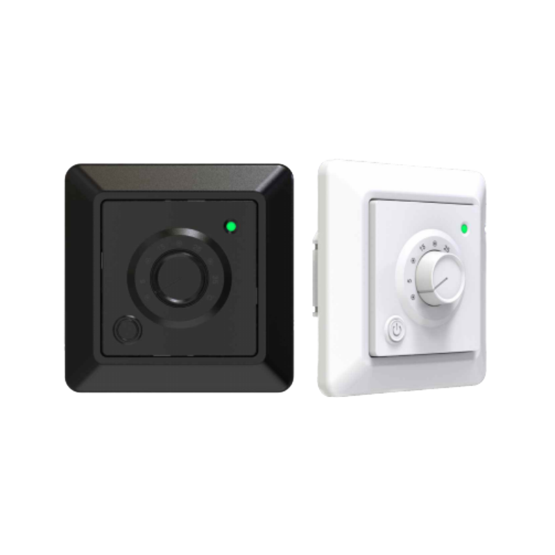 Commande par bouton de thermostat mécano-électronique