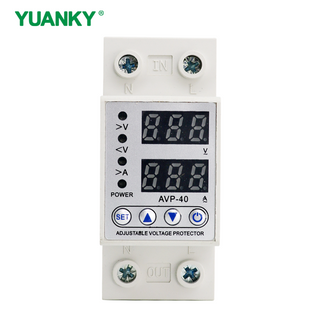YUANKY Single 40/63A 220V Digital Dual Display Adjustable Voltage Protector AC