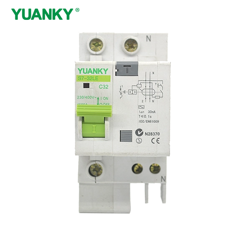 YUANKY ELCB IEC61009-1 1Phase 20A Elcb Rating For Earth-Leakage Circuit-Breaker