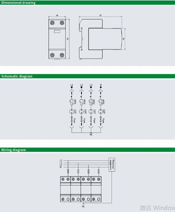 YUANKY 1P/2P/3P/4P AC Voltage X15RT T2 40N SPD 60/80/100/160KA Surge Protective Device Din Rail Mounted Lightning Arresto