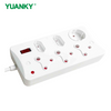 YUANKY Household South Africa Socket Plug HW-SAS3N22U SA Type Surge Protection Multiplugs USB Ports 16A Rated Extension Socket