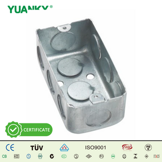 YUANKY 1-3/4" Steel Industrial Distribution Box with Biometric Lock 120V 100A 6 Sockets