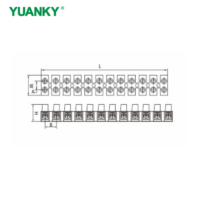 YUANKY Electric Meter Test Terminal Block Plug-In 2.5mm 6mm 3A-150A Din Rail