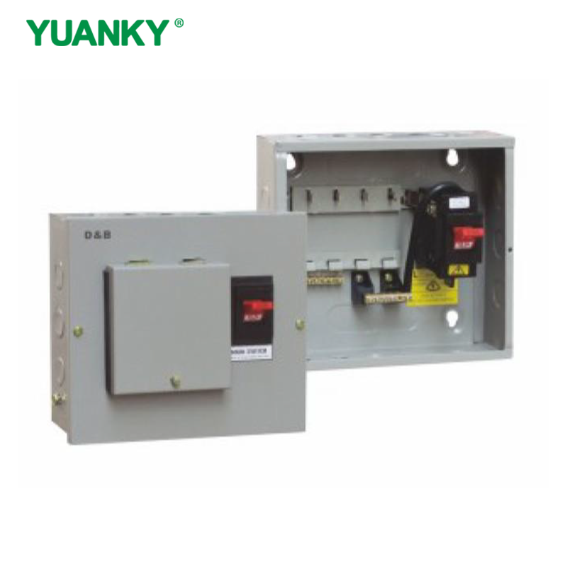 YUANKY D3-S-4-S 100A 120/240VAC Load Centers & Distribution Board Box with NEMA 3R IP Level