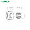 YUANKY CE ROHS REACH Brass Nickel Plated Anti-electromagnetic Meta Cable Waterproof Connector