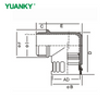 YUANKY Hot Selling Right Angle Elbow Black Grey PA