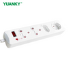 YUANKY Household South Africa Socket & Plug HW-SAS2N12U Plastic SA Type Surge Protection Multiplugs with USB Ports