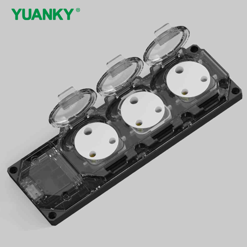 YUANKY Household South Africa Socket Plug IP65 Waterproof Sockets 16A Rated Extension Socket