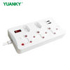 YUANKY Household South Africa Socket Plug HW-SAS3N22U SA Type Surge Protection Multiplugs USB Ports 16A Rated Extension Socket