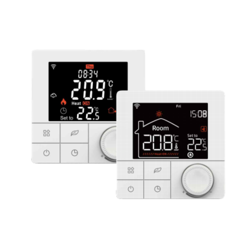 Programmierbarer intelligenter Wi-Fi-Thermostat mit Handrad und Vollfarb-LCD-Bildschirm