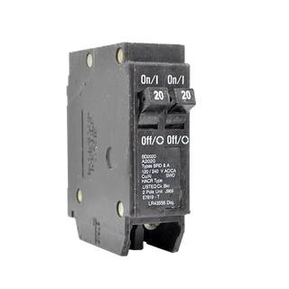 Black Mcb OEM 20 AMP 40A Mini Circuit Breaker Plug In Tipe 1P 2P Perlengkapan Peralatan Listrik
