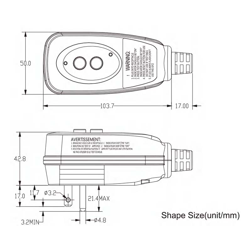 Hot Selling PRCD Series Industrial Plug Socket GF02-P3 15A 120v Male Female Connector Durable Plastic
