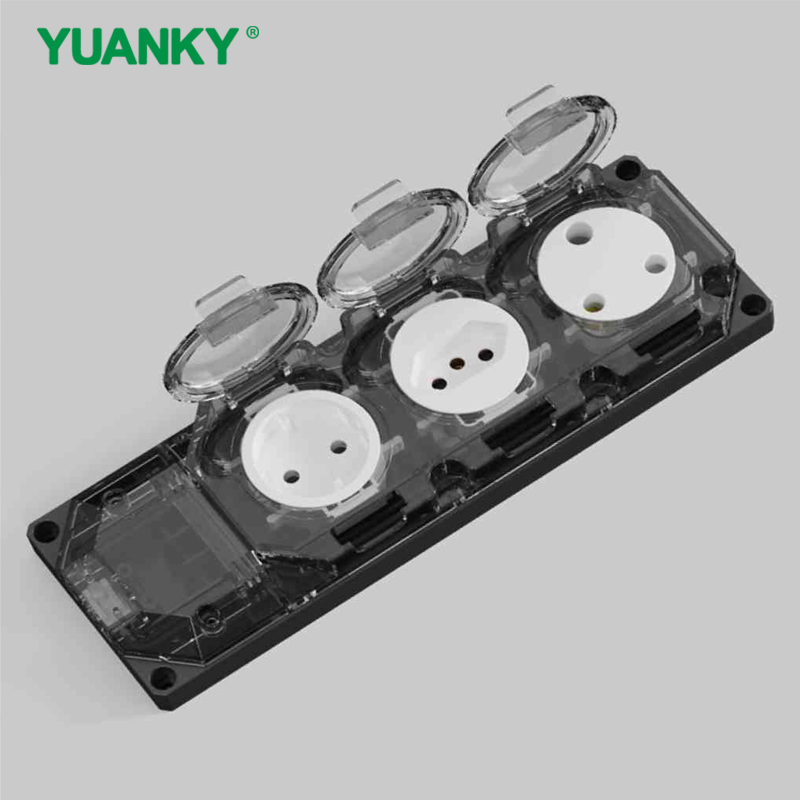 YUANKY Household South Africa Socket Plug IP65 Waterproof Sockets 16A Rated Extension Socket