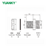 YUANKY Nylon Glands(MG) Black Gray Metric Nylon PA66