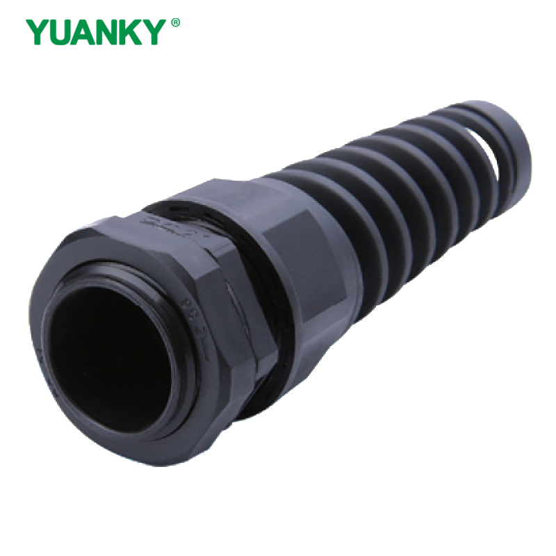 YUANKY Spiral Cable Gland Black Gray Nylon PA