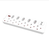 YUANKY Household South Africa Socket & Plug HW-SAS4N33U+C Plastic SA Type Surge Protection Multiplugs with USB Ports