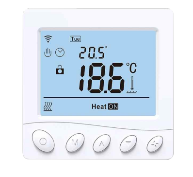 Smarter WLAN-Thermostat mit großem LCD-Bildschirm