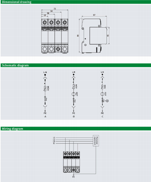 YUANKY 1P/2P/3P/4P AC Voltage 80RT T2 20RT SPD 60/80/100/160KA Surge Protective Device Din Rail Mounted Lightning Arresto