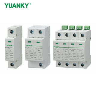 YUANKY 1P/2P/3P/4P AC Voltage SPD 20/40KA Surge Protective Device Din Rail Mounted Lightning Arresto