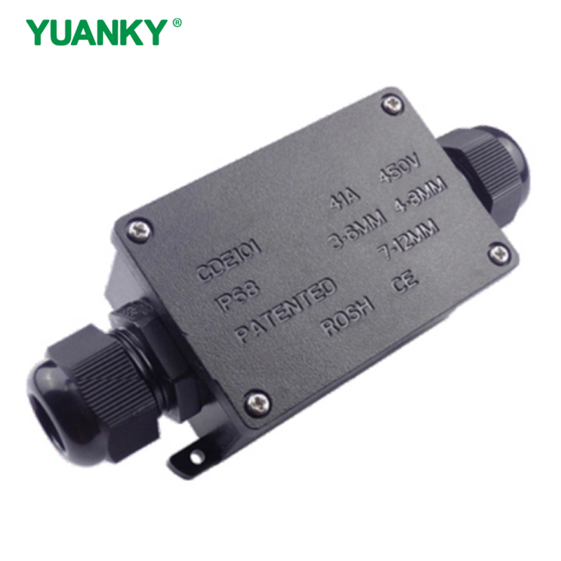 Waterproof Junction Box IP68 PC Enclosure 8-12MM 4-8MM Wire Connect ...