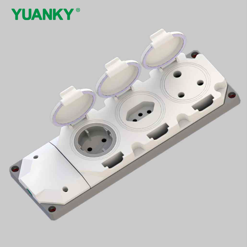 YUANKY Household South Africa Socket Plug IP65 Waterproof Sockets 16A Rated Extension Socket