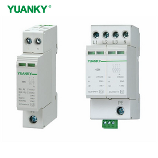 YUANKY 1P/2P/3P/4P AC Voltage T2 40N SPD 60/80/100/160KA Surge Protective Device Din Rail Mounted Lightning Arresto