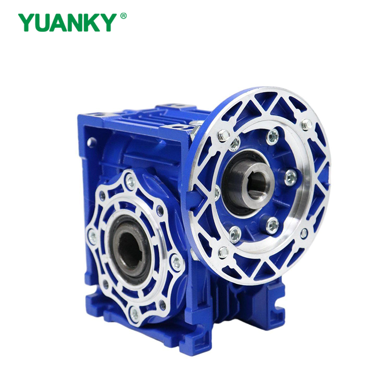 Caja de engranajes helicoidales serie YUANKY, potencia de entrada 0,06 kW-15 kW, relaci&oacute;n i=5-100, distancia central de la turbina de bronce 25 mm-150 mm, reductor de velocidad del motor el&eacute;ctrico RV
