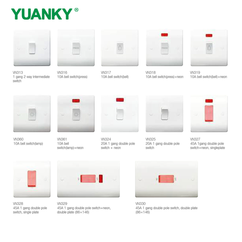 YUANKY Hot Selling VN Range Switch Socket