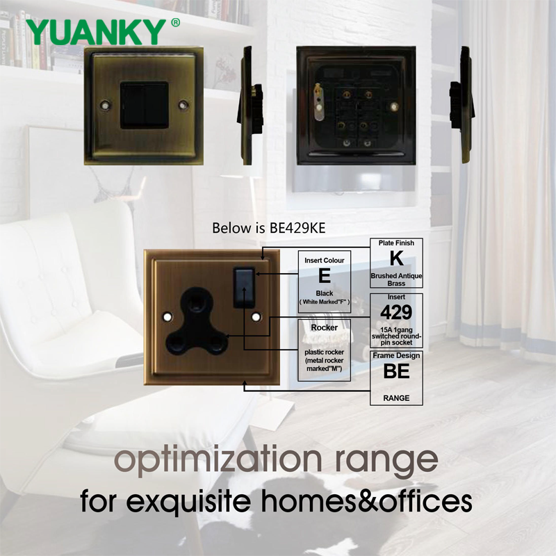 YUANKY Hot Selling BE Range Switch Socket