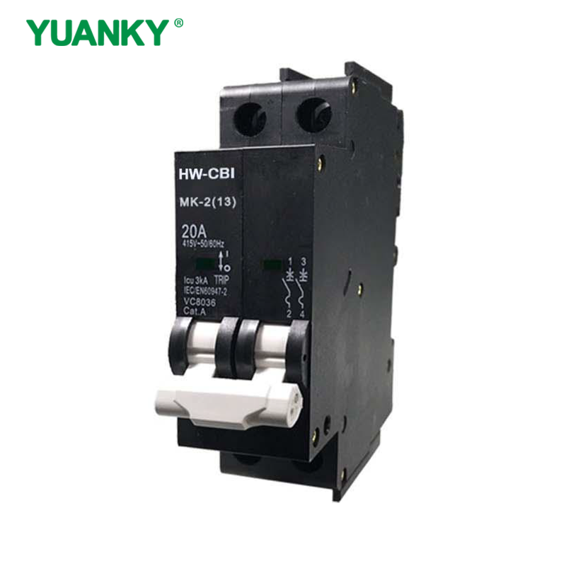 قاطع الدائرة المصغرة MCB من سلسلة MK IEC60898‑1 CE معتمد 6‑63A 6kA 1‑4P Din نوع السكك الحديدية MCB الحراري المغناطيسي لتوزيع الطاقة الصناعية المنزلية