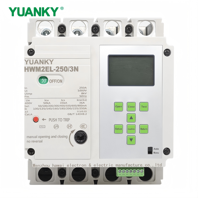 Smart Mccb High Breaking Capacity Intelligent HWM2EL Smart Moulded Case Circuit Breakers Wifi