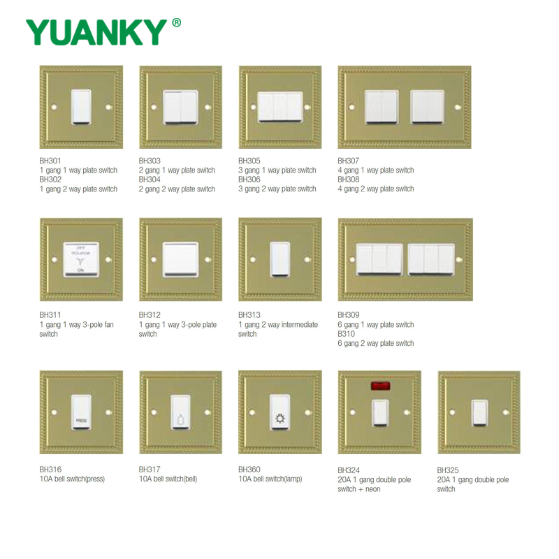 YUANKY Hot Selling BH Range-schakelaaraansluiting
