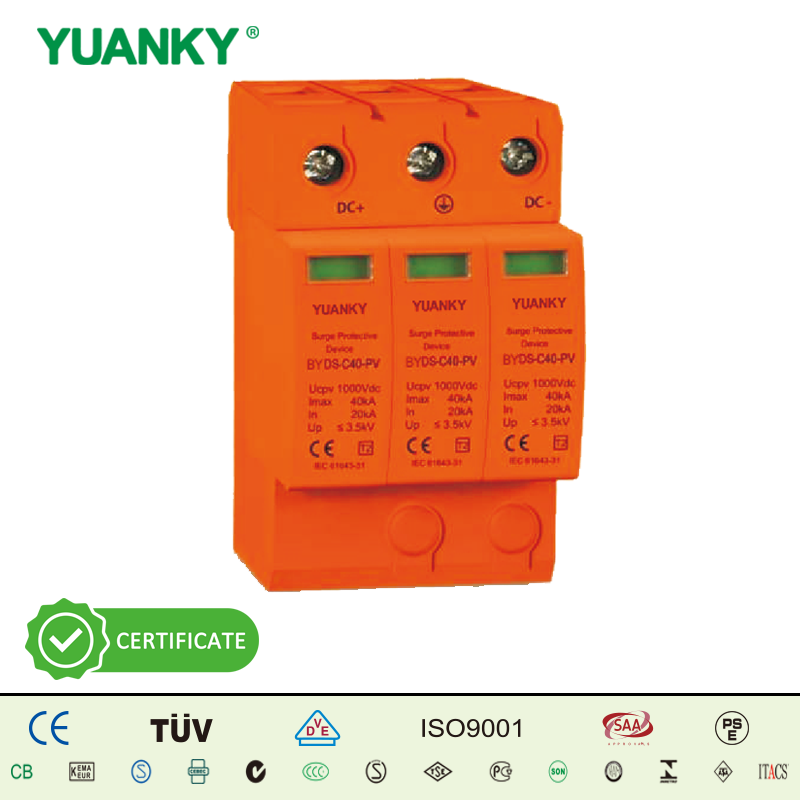 YUANKY HWDG-32XPV 300V 600V SPD for Solar PV Surge Protection Voltage Protector Surge Arrester
