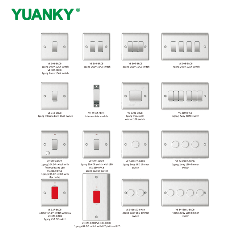 YUANKY – prise de commutateur de gamme VE, offre sp&eacute;ciale