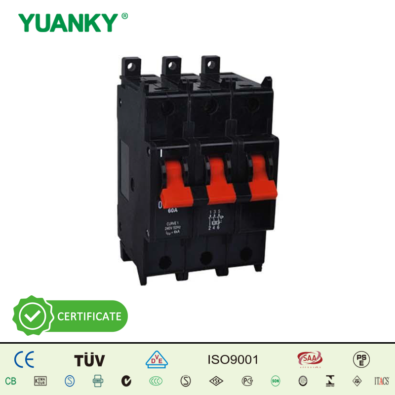 Disjoncteur miniature MCB s&eacute;rie SX‑G3, fourniture d'usine OEM ODM 1‑63A courbe C 50/60Hz pour la Distribution commerciale r&eacute;sidentielle