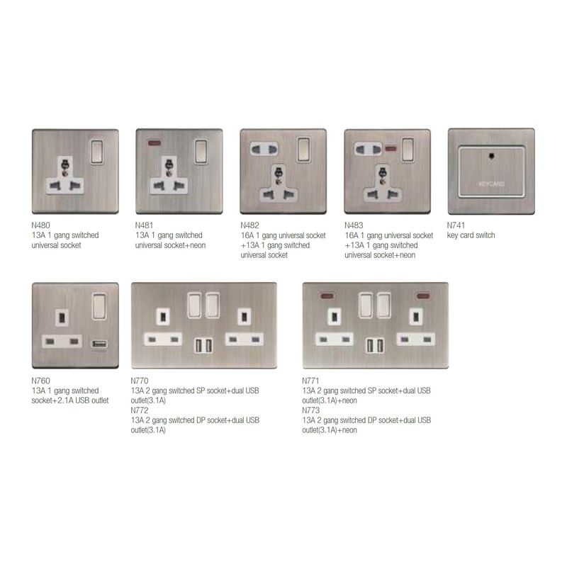 YUANKY Hot Selling N Range Switch Socket