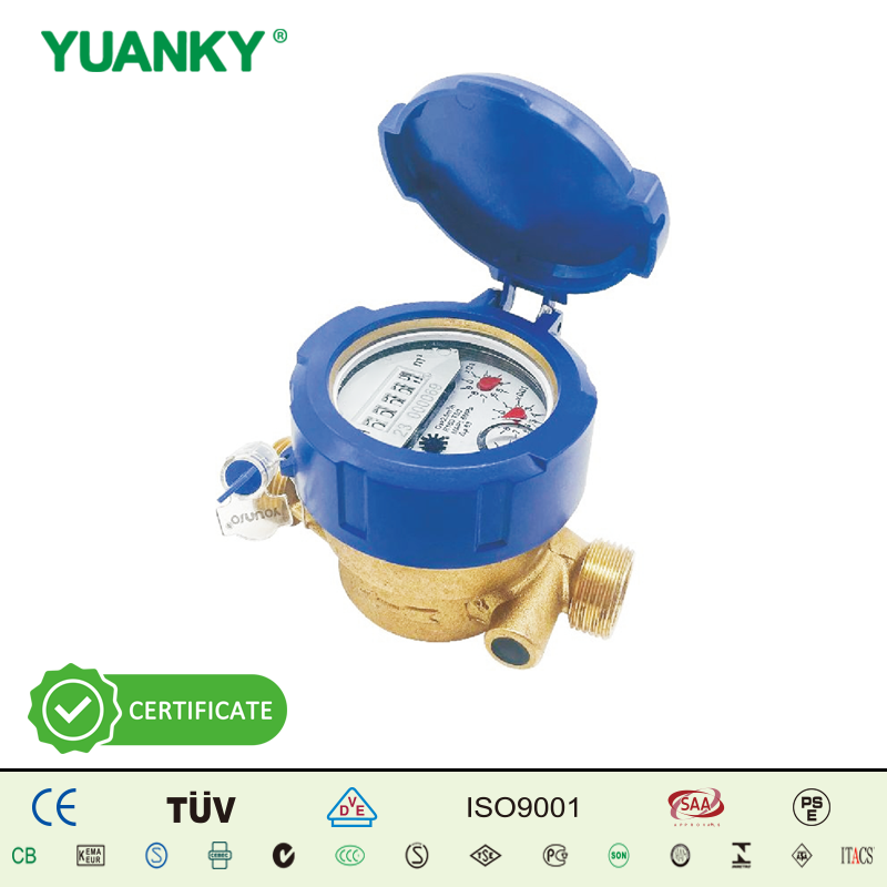 HWSY‑xxD (DN15‑DN20) SINGLE JET SEMI LIQUID SEALED TYPE WATER METER