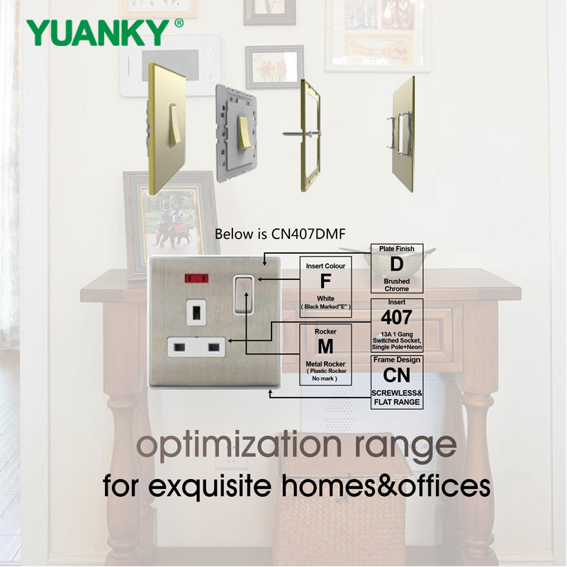 YUANKY Hot Selling CN Range Switch Socket