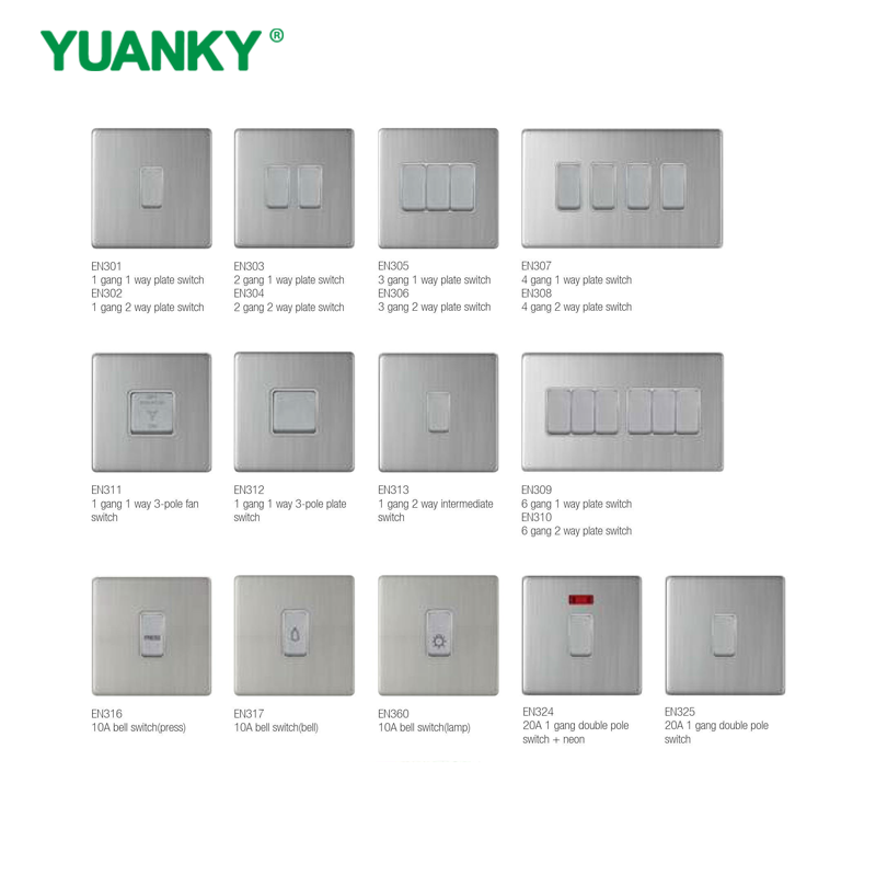 YUANKY Jual Terlaris EN Range Switch Socket