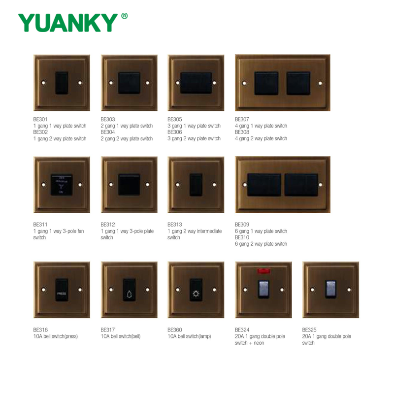 YUANKY Hot Selling BE Range Switch Socket