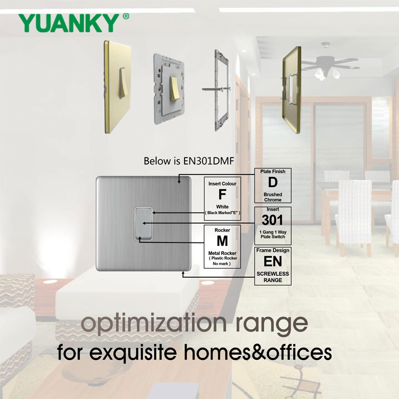 YUANKY Jual Terlaris EN Range Switch Socket