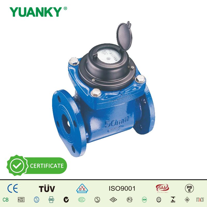 YUANKY HWLC-xxE3 (DN50-DN300) عداد المياه الأفقي القابل للإزالة من النوع الجاف WOLTMAN