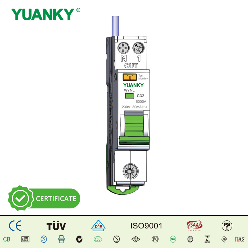 W7NL RESIDUAL CURRENT CIRCUIT BREAKER WITH OVERCURRENT PROTECTION
