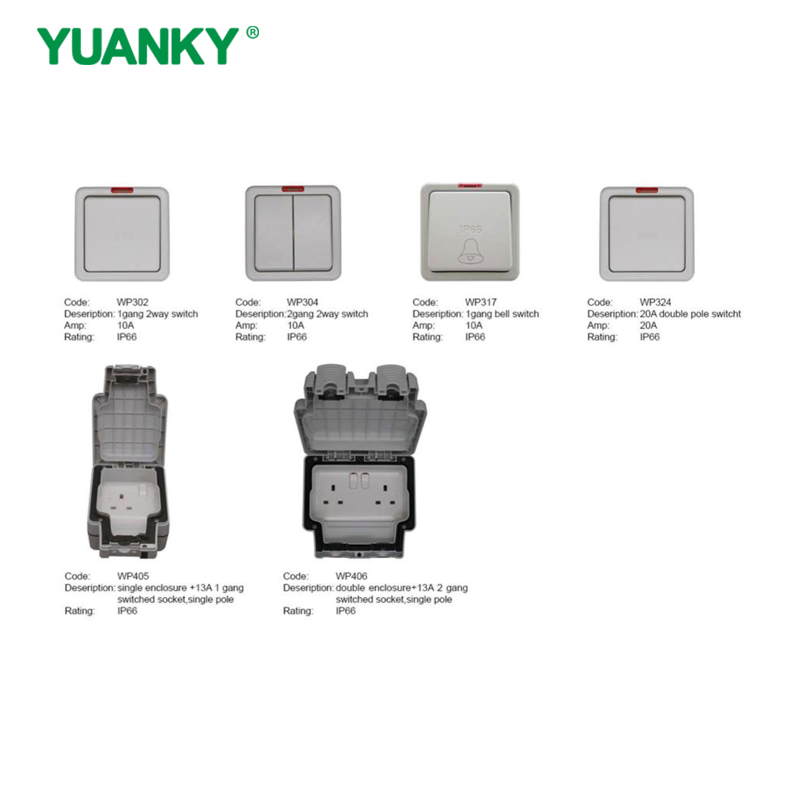 YUANKY Jualan Panas IP55/IP66 Soket Suis