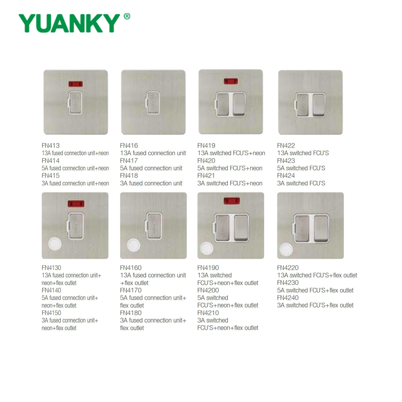 YUANKY Hot Selling FN Range Switch Socket