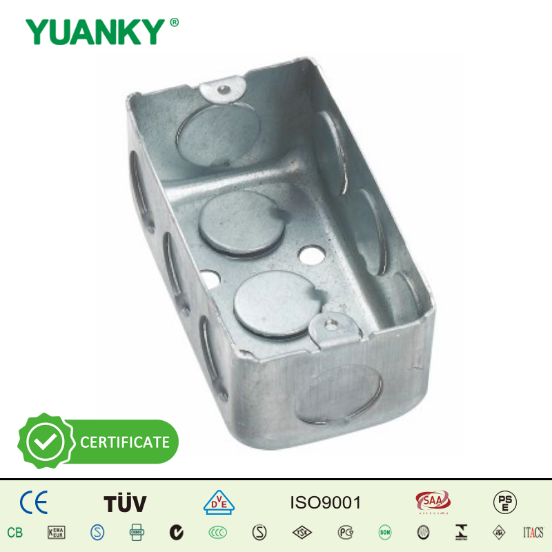 YUANKY 1-3/4" Steel Industrial Distribution Box with Biometric Lock 120V 100A 6 Sockets
