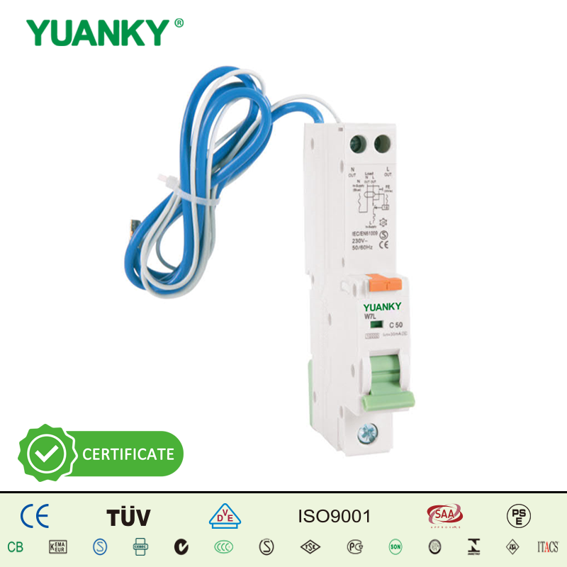 YUANKY W7L RESIDUAL CURRENT CIRCUIT BREAKER WITH OVER CURRENT PROTECTION