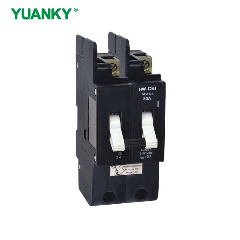 Disjuntor miniatura tipo MCB CBI plug-in s&eacute;rie SF-G3 1-3P 5-100A 6kA para &Aacute;frica do Sul